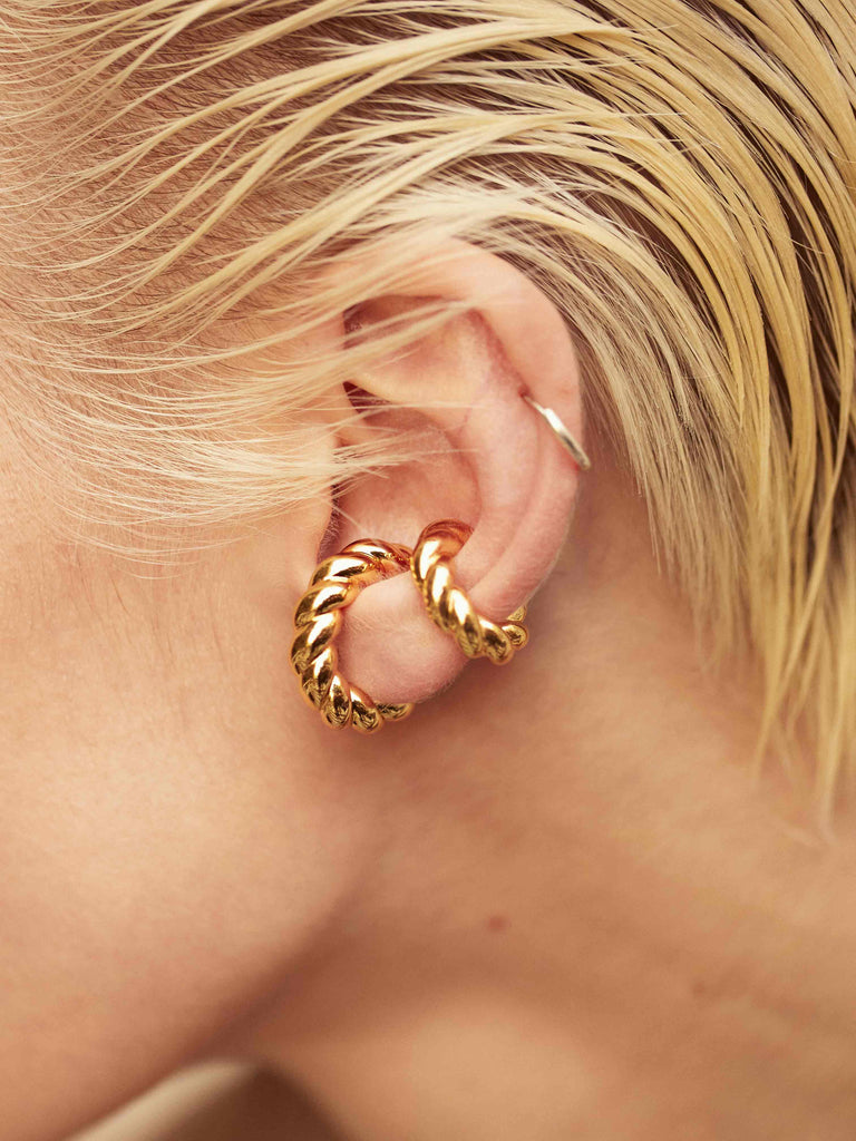 IMPASTO EAR CUFF LARGE 18K GOLD ROMANIN - Main Image