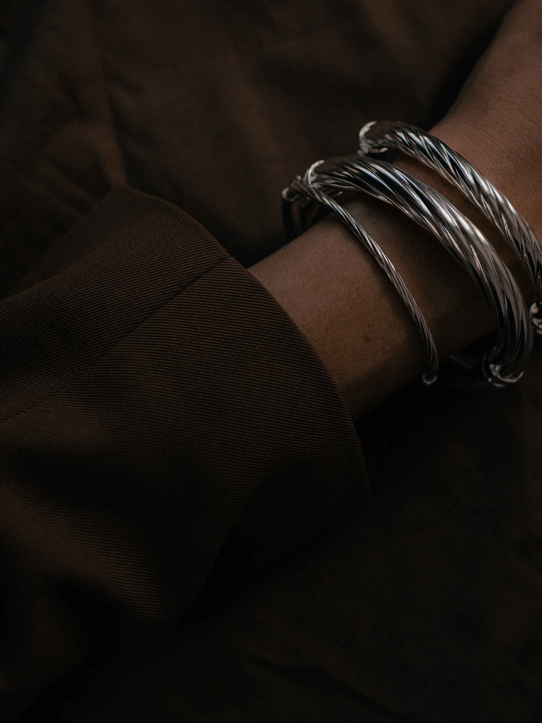 LA FRENZ BANGLE LARGE STERLING SILVER