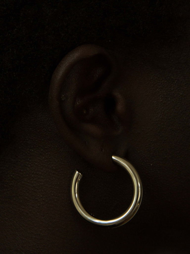 LUISA HOOPS RHODIUM